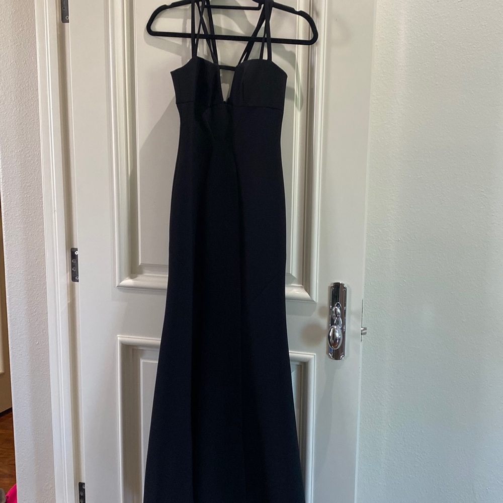 BCBG Black gown size 2, altered for shorter girl 5’3